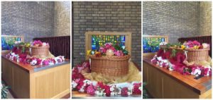 Wicker coffin decorated by Go Simply Funerals