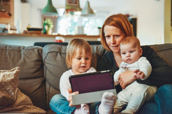 A mum makes her will online with her two children